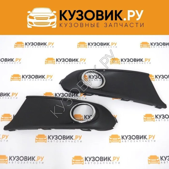 Рамки противотуманных фар Volkswagen Polo 5 (2010-2015) хром KUZOVIK